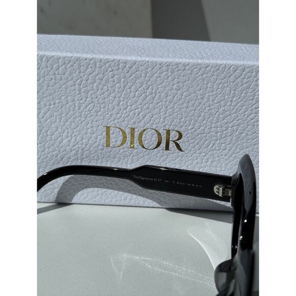 NEW Dior Signature S11F Logo Square Sunglasses in Black main image 3